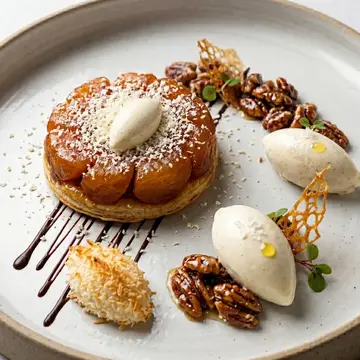 Hot Tarte Tatin with Vanilla Ice Cream